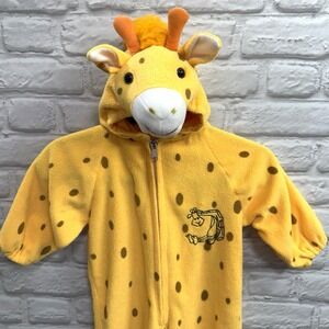Kids Giraffe Halloween Costume 3T-4T Halloween Fleece Bodysuit Warm Ships Fast